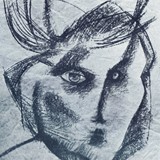 La sera - carboncino